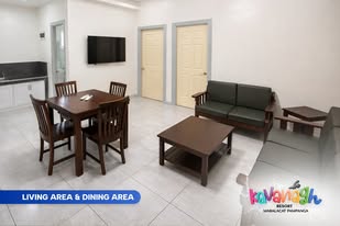 Living and dining area inside Kavanagh Resort villa